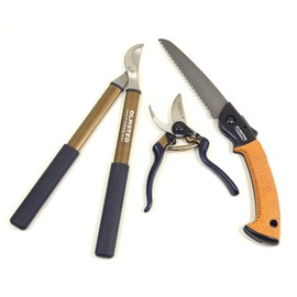 OLMSTED FORGE Pruning Tool Kit, 3 pcs: Pruner, Saw & Lopper
