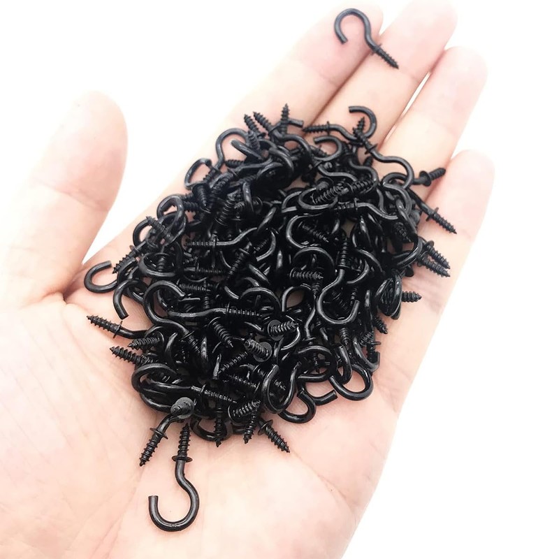 Pack of 200 Mini Screw Metal Cup Hooks Eye Screw
