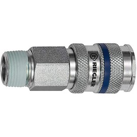 RIEGLER 141512-244.61-E Quick Release Coupling NW 7.8, Steel, R 1/4 AG, Pack of 1