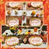 Tioncy 50 Pcs Thanksgiving Plates Thanksgiving Dinnerware 10'' x 12''