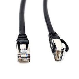 RiteAV RJ50 10p10c SFTP CAT5 Male to Male Cable with Shielded Connectors - Black - 2 Meter