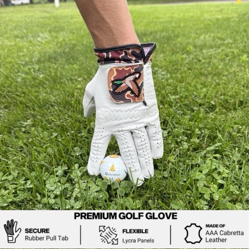 Duck Hunter Camo Golf Glove; Premium Golf Gloves with Camouflage