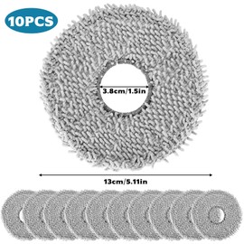 Pack of 10 Wipes Replacement Parts Compatible with Roborock Q Revo/Qrevo MaxV/Qrevo Master/Qrevo Pro/Qrevo Slim/Qrevo S/Qrevo Curve Accessories, Microfibre Mop for Roborock