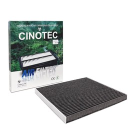 Car Cabin Air Filter with 4 Filtration Layers Silver, PET, HEPA Activated Carbon for Filter Flakes, Particles, Hair, Leaves, PM2.5, Smoke, Odor, Formaldehyde, Benzene