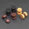 YZstyle 8mm Wood Faux Gauges Plugs Earrings for Men Women