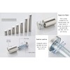 RuoFeng 12pcs Stainless Steel Wall Mount Glass Standoff Holder Screw