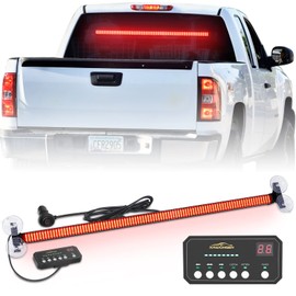 XRIDONSEN 35 inch Traffic Advisor Light Bar 144 LED Red Emergency Warning Flashing Safety Interior Windshield strobe Lights w/Directional Arrow for Law Enforcement Police Firefighter Vehicles Trucks