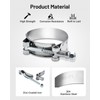 EVIL ENERGY 2.25 Inch T-Bolt Hose Clamps, Stainless Steel 304