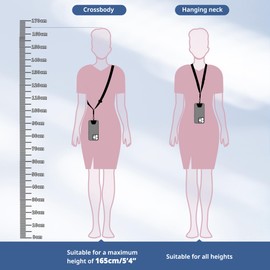 CACOE Phone Lanyard 2 Pack-2× Adjustable Neck Strap,2× Phone Patches,Universal Crossbody Cell Phone Lanyards,Multifuctional Patch Phone Lanyards Compatible with Most Smartphones(Black+Green)