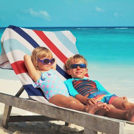 Whale Flotilla Microfiber Oversized Beach Towel, Quick Dry Beach Towel Sand Free Cooling Travel Camp Pool Towel Set, Super Absorbent and Portable, Navy, 90x180 CM