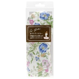 Cozy Company 187445 Azuki Eye Mask, Eye Pillow, Hot Floral, Made in Japan, Fiorfata White