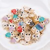 WSDMAVIS 32Pcs Fashionable Bulk Owl Pendants Gold Enamel Charms for
