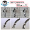 HATOOLHA® 2pcs Swivel Faucet Adapter, 360 Degree Brass Thread Faucet