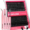 WiWiLINK Lash Clusters Kit Volume Lashes Clusters 60D 80D Lash