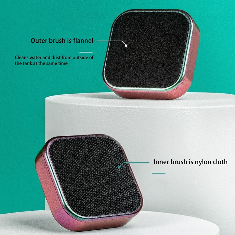 Mini Aquarium Magnetic Brush Gradient Color Double Sided Prevent Slip