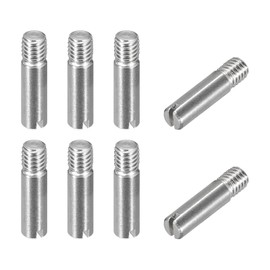 sourcing map 8Pcs M3 x 12mm Slotted Cylindrical Pin 304 Stainless Steel Dowel External Thread Locating Pin for Furniture Cabinets