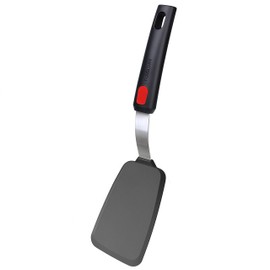 FONGLUAN Flexible Silicone Turner Spatula, 600°F Heat-Resistant, BPA Free, Nonstick Kitchen Turner for Eggs, Pancakes, Burgers - Dishwasher Safe, Black