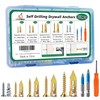 610PCS Self Drilling Drywall Anchors with Screws Kit,5-Sizes Metal Expansion