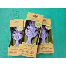 Qty 2!!  Wet Brush GO GREEN MINI Detangler Purple Hair Brush New in box