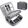 Waterproof Electronic Organizer Bag for Travel –3-Layer Large Capacity Canvas
