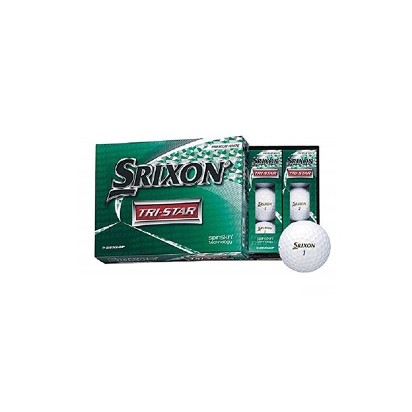 Dunlop Golf Balls Srixon TRI-STAR 2020 1 Dozen (Pack of 12) Premium White