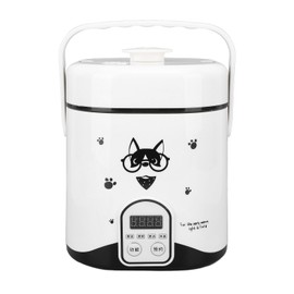 Rice Cooker, 1.2L Small Rice Cooker with Non Stick Inner Pot Steaming Plate Rice Spoon, 24H Reservation And Temperature Control, for Car Camping Travel
