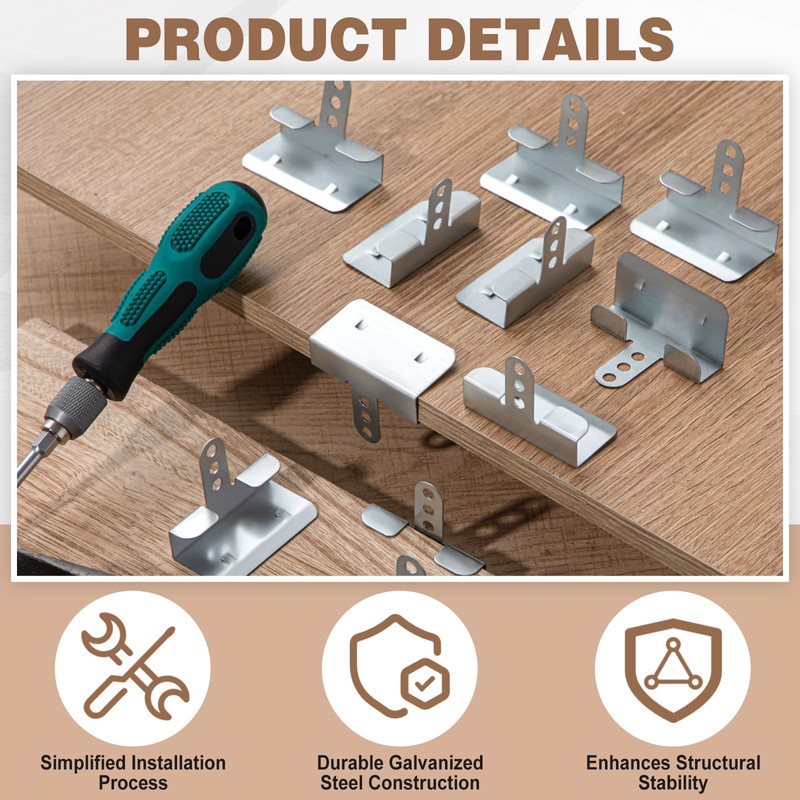 Shimeyao 100 Pack 1/2 Inch Cornerback Drywall Fastener Clip Drywall