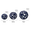 Elements Decorative Ceramic Cutout Spheres, Blue, Set of 3, 4,