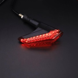 Mailaier The Sickle Shaped Turn Signal LED for Motorcycles With 2pcs has a Red Daytime Turn Signal and an Amber Turn Signal