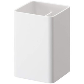 Yamazaki Industries 4848 Magnetic Storage Box, Tower, Square, White, Approx. W 2.8 x D 2.8 x H 4.1 inches (7 x 7.2 x 10.5 cm), Tower, Accessory Storage, Divider Included, Hook Included