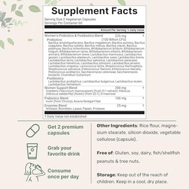 Micro Ingredients Probiotics for Women 100 Billion CFU with Prebiotics, 120 Veggie Capsules | pH Balance, Urinary Tract, Vaginal & Gut Health Support*