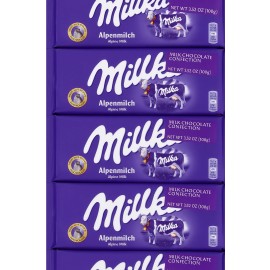 Milka Milk Chocolate Confection, Alpenmilch 3.52 oz 5 Pack Free Shipping!!!!!