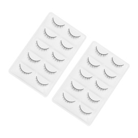 IWOWHERO 10pairs Natural Curly False Eyelashes Short Dense Makeup Lashes for Women for Personal Use Salon Application Comfortable Realistic Look Included
