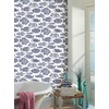 A-Street Prints Wailea Indigo Tropical School Wallpaper
