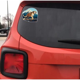 3D Realistic Cheetah Wild Life Unique Vinyl Decal Waterproof Sticker For Car bike, SUV, Truck Helmet, Laptop, Water Bottle, Notebook, Window, Bumper Sticker 5-inch (Design 2)