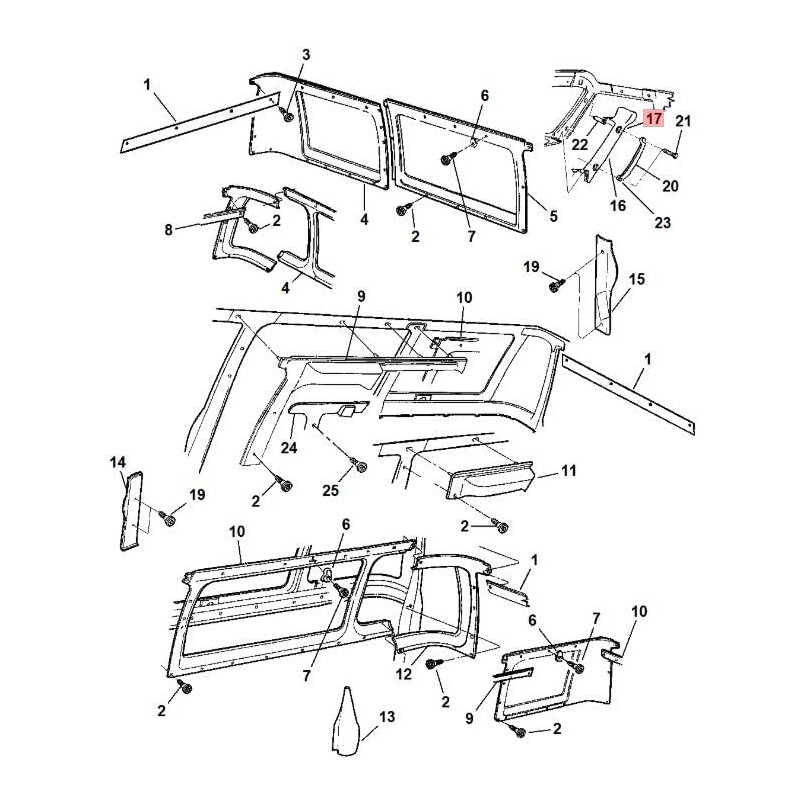 Rexka 30pcs Door Trim Panel Retainer Clips 6503709 for Dodge