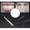 Esquirla Limpiador de Lengua Acero Inoxidable, Raspadores de Lengua Reutilizable