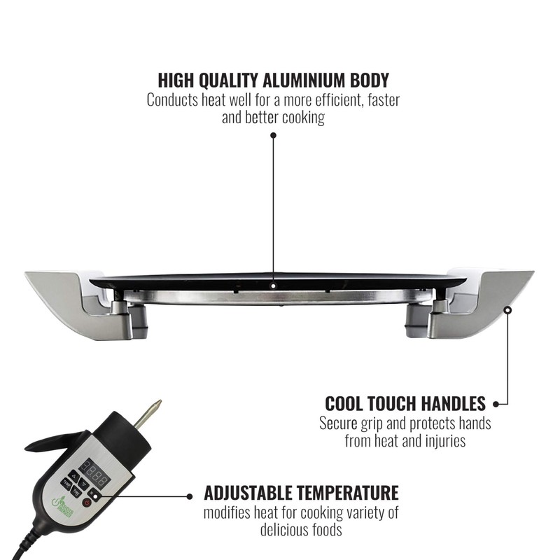 Addis Griddle (Mitad/Mogogo) –16 inch Digital Electric Griddle for Injera,