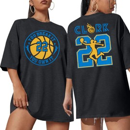 Women Basketball Shirt Oversized Basketball Mom Shirts You Break It You Own It Tee Basketball Lover Gifts Tops Gray
