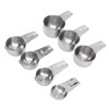 7Pcs Measuring Cups Set Stainless Steel Stackable Multifunctional Metal Nesting