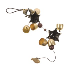 SUPVOX Japanese Copper Wind Chime Hanging Pendant Vintage Decorative Chime for Balcony and Garden Charming Unique Outdoor Ornament for Home Decor