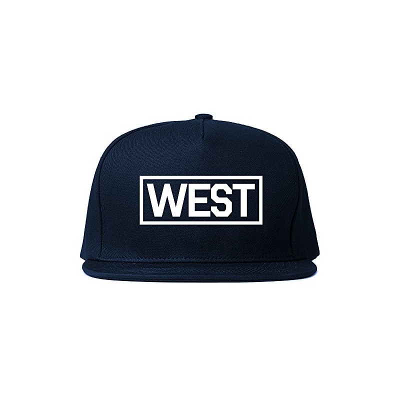 West Box Logo Snapback Hat Cap Navy Blue