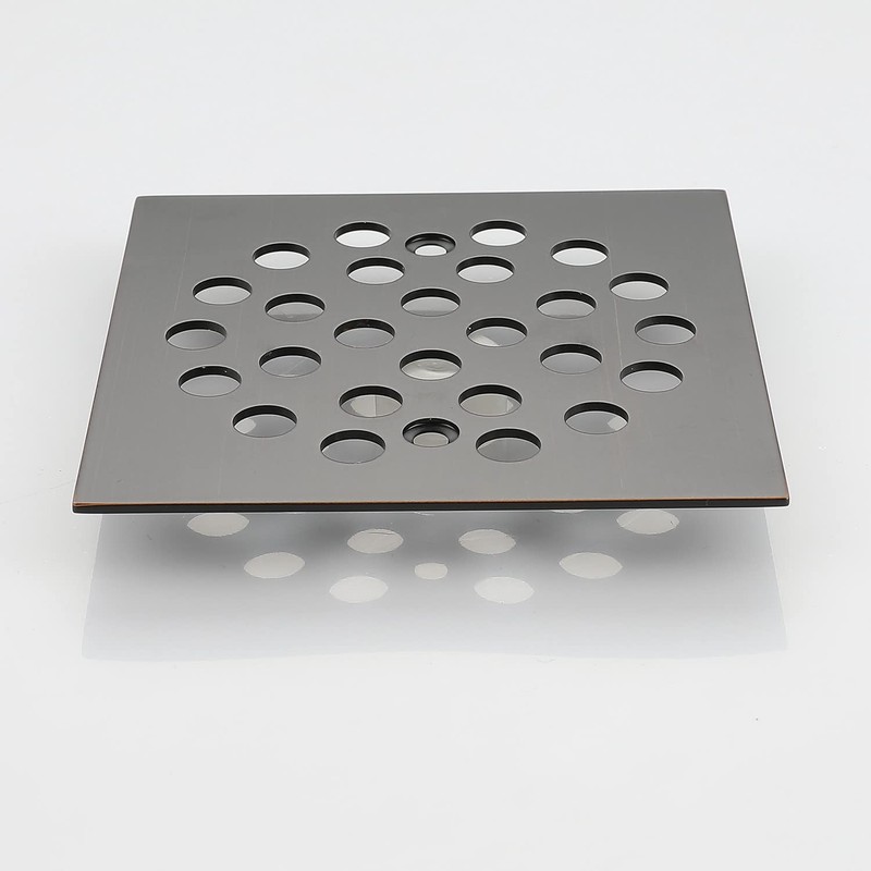 Square 4-1/4 Inch Screw-in Floor Drain Cover Replacement Stainless Steel