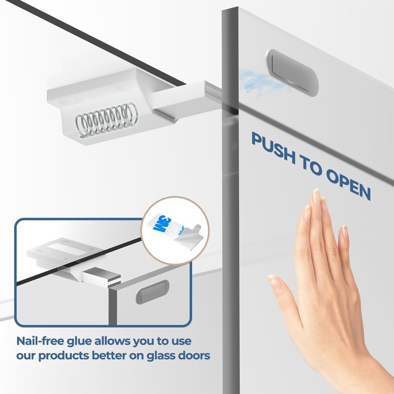 Magnetic Push Latches Without Nail Installation Tonitrui Push to Open
