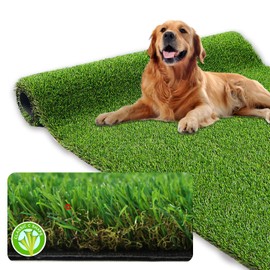 XLX TURF Artificial Grass Rug 3 FT x 3 FT Square Mat, Indoor/Outdoor Fake Grass Turf Synthetic Carpet for Dog Pet/Balcony/Patio/Garden Lawn Landscape
