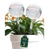 2 Pcs Iridescent Self Watering Globes, Glass Rainbow Plant Watering