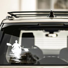 Man on Kayak Kayaker Home Vinyl Decal Stickers Wall Mural Arts Home Living Room Bedroom Gift Decor Silhouette Artworks for Sports and Outdoor Adventure Hunting