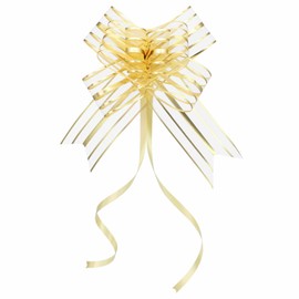 Pull Bows for Gift Wrapping, Gold Gift Bows for Presents, Large Pull Bows for Gift Baskets, Christmas, Birthdays, Parties, Christmas, and Everyday(6 inches, 10PCS)