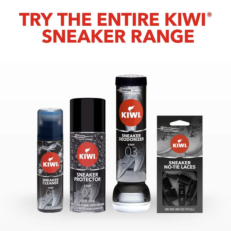 KIWI Sneaker No-Tie Shoe Laces, Red N' Black, One Size