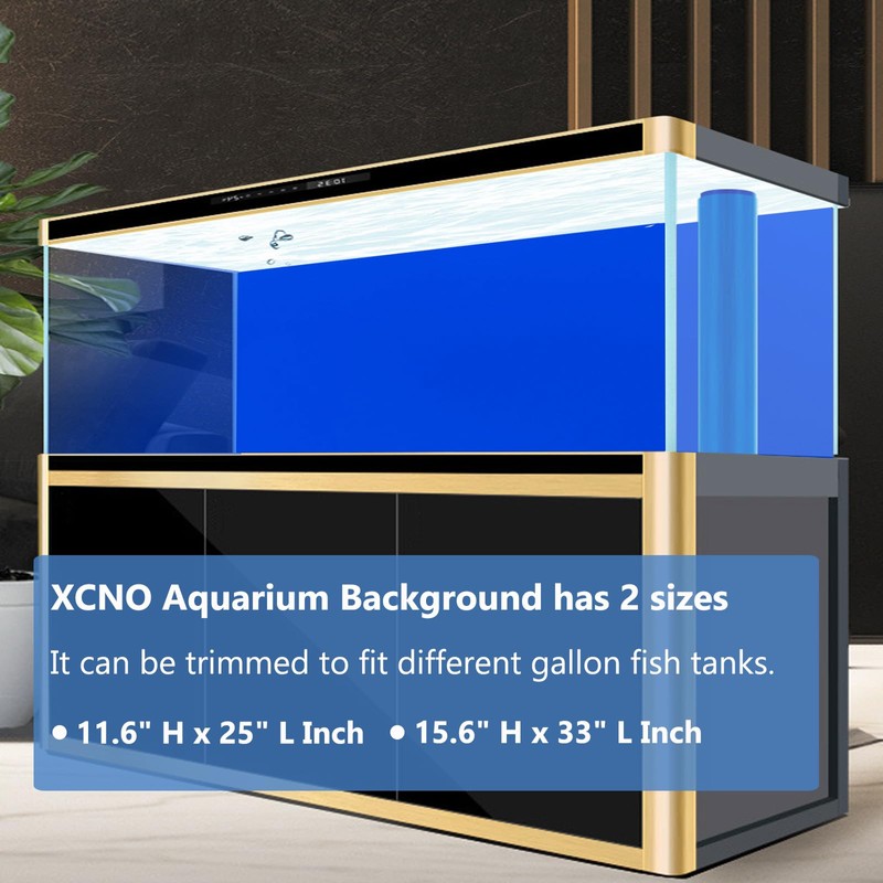 XCNO Blue Black Aquarium Background Poster Fish Tank Background Wallpaper